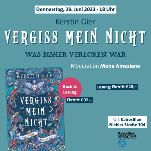 Premierenlesung mit Kerstin Gier: Vergissmeinnicht - Was bisher verloren war