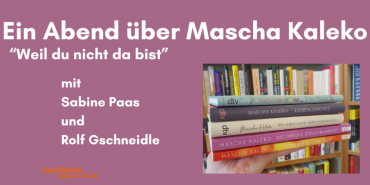 Sabine Paas und Rolf Gscheidl mit "Weil du nicht da bist" - Ein Abend über Mascha Kaleko